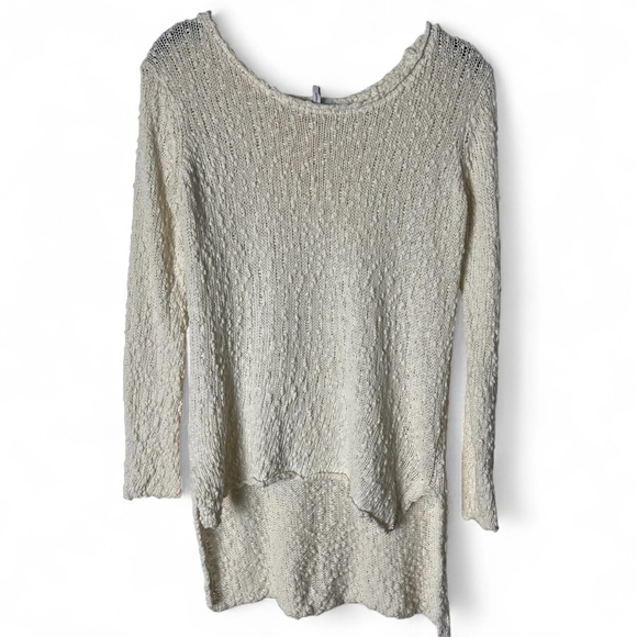 O’Neill – Women’s Ivory Slub Knit High Low Hem Sweater – Sz. XS - Picture 1 of 8